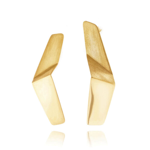 ALE. LANN earrings (L/K -4- AG/AU), gold-plated silver