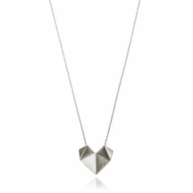 ALE. ORIGAMI HEARTS necklace (SO/N -112- AG), silver