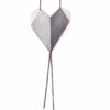 ALE. ORIGAMI HEARTS necklace (SO/N -104- AG), silver
