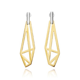 ALE. AIR earrings (A/K -8- S/AU), gold-plated stainless steel