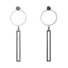 ALE. DOTS earrings (K/K -1- AG/X), silver and oxidised silver