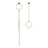 ALE. DOTS earrings (K/K -5- Au/X), gold-plated and oxidised silver