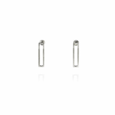 ALE. QUADRAT earrings (Q/K -7- AG), silver