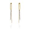 ALE. QUADRAT earrings (Q/K -8- AU/X), silver and gold-plated silver