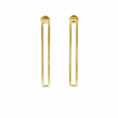 ALE. QUADRAT earrings (Q/K -9- AU), gold-plated silver