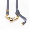 ALE. SERPENTINES necklace (S/N -204- M gray), brass