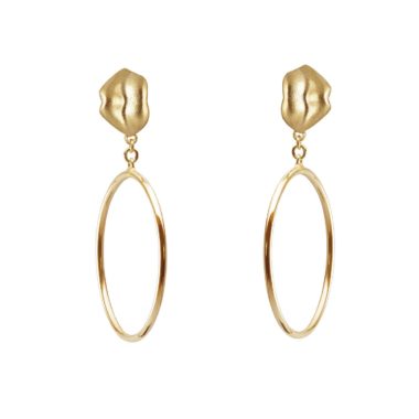 ALE. KISS earrings (C/K -6- AU), gold-plated silver